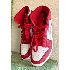 2016 Nike Air Jordan 1 Mid Shoes Black Gym Red White DQ8426-061 Men's Sizes 10.5